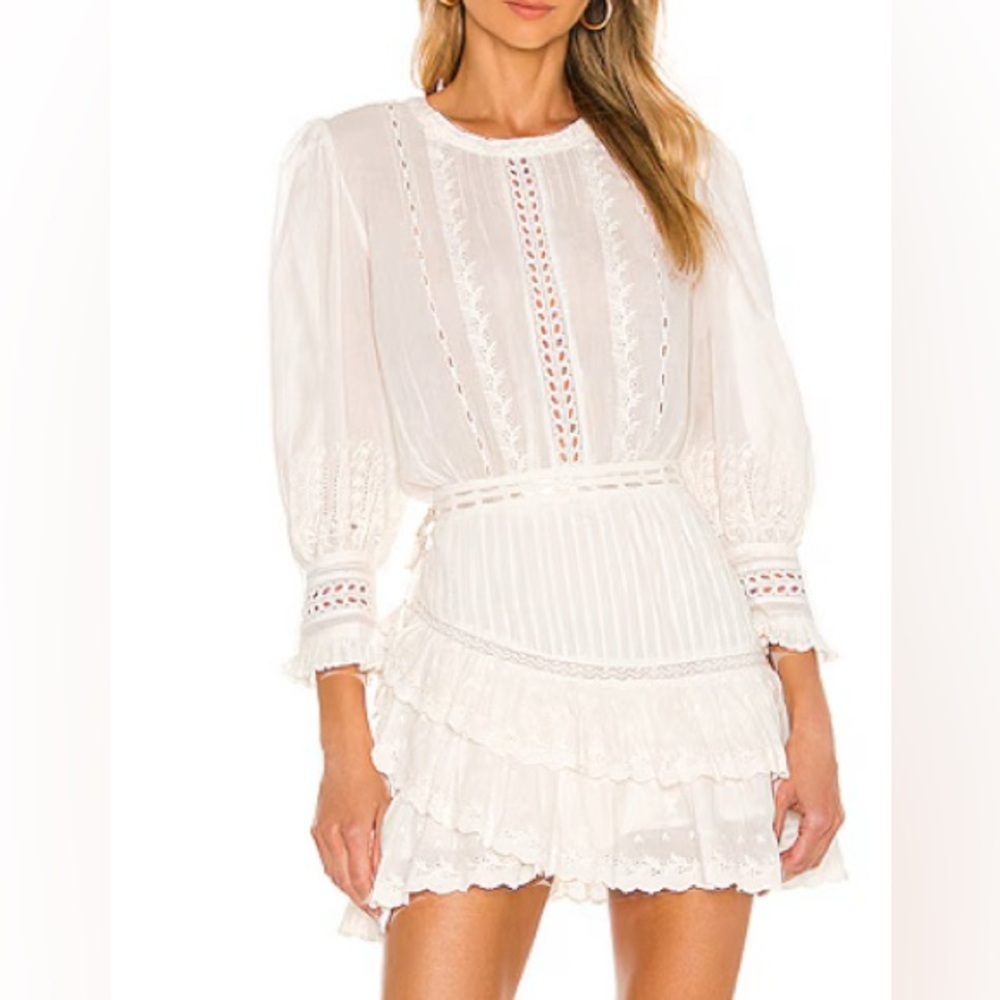 LoveShackFancy White Mini Dress